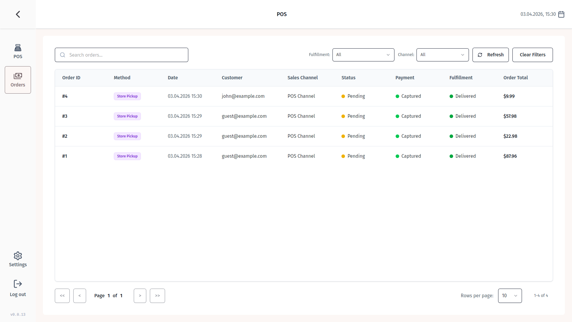Browse and search every past order